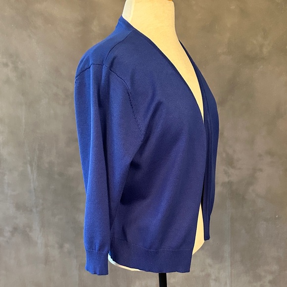 Elegant Royal Blue Women's Cardigan - Picture 5 of 6